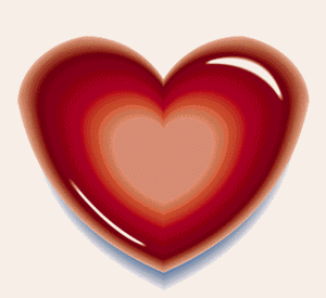 Gif animé coeur rouge